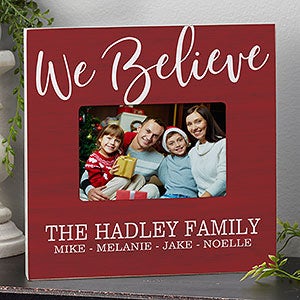 We Believe Personalized Christmas Picture Frame - Horizontal - 25117-H