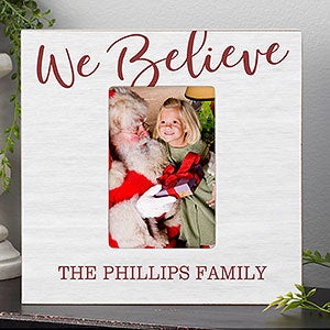 We Believe Personalized Christmas Picture Frame - Vertical - 25117-V