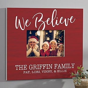 We Believe Personalized Christmas 4x6 Box Frame - Horizontal - 25117-WH