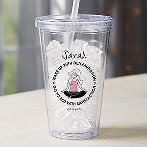 philoSophies® Wake Up Personalized 17 oz. Acrylic Insulated Tumbler - 25125