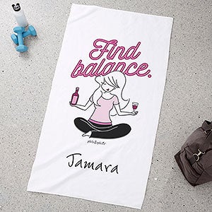 philoSophie's® Find Balance Personalized 30x60 Workout Towel - 25127