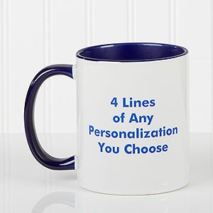 Personalized Blue Coffee Mugs - You Name It - 2514-BL