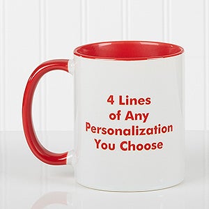 Personalized You Name It Coffee Mugs - Red - 2514-R