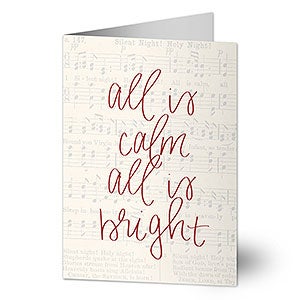 All Is Calm Christmas Greeting Card - 25160