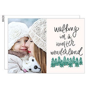 Walking in a Winter Wonderland Christmas Photo Card - 25166