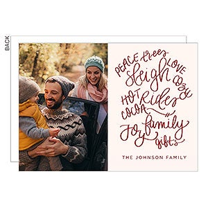Holiday Words Christmas Photo Card - 25168