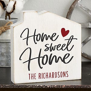 Home Sweet Home Personalized House Shelf Block - 25176