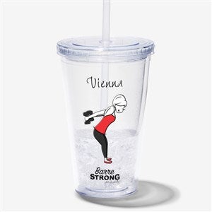 philoSophies® Barre Strong Character Personalized Acrylic Insulated Tumbler - 25192