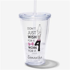 philoSophies® Work For It Personalized Acrylic Insulated Tumbler - 25194