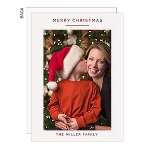 Modern Merry Christmas Photo Card - 25205