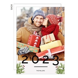 2021 Greenery Christmas Photo Card - 25209