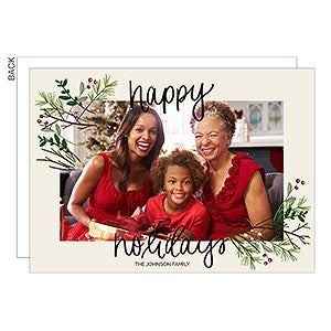 Greenery Holiday Photo Card - 25210