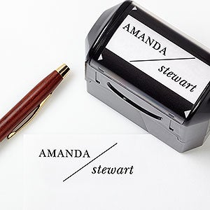 Modern Name Rectangle Personalized Self-Inking Stamp - 25229