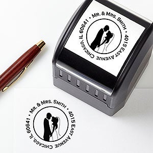 Bride & Groom philoSophies® Self-Inking Address Stamp - 25266