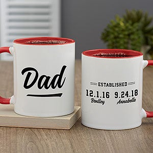 Established Personalized Coffee Mug For Dad 11 oz.- Red - 25275-R