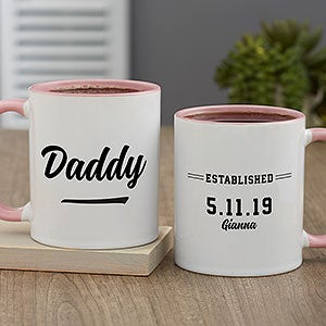 Established Personalized Coffee Mug For Dad - Pink - 25275-P