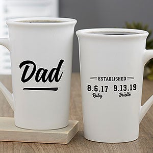 Established Personalized Latte Mug For Dad - 25275-U