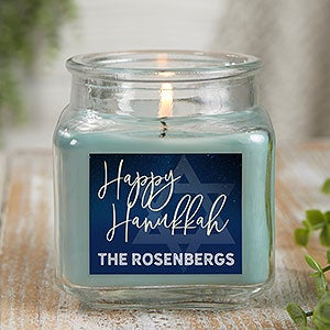 Hanukkah Personalized 10 oz. Eucalyptus  Mint Candle Jar - 25280-10ES