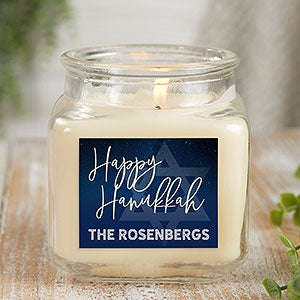 Hanukkah Personalized 10 oz. Vanilla Candle Jar - 25280-10VB