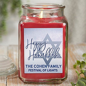 Hanukkah Personalized 18 oz Cinnamon Spice Scented Candle - 25280-18CS