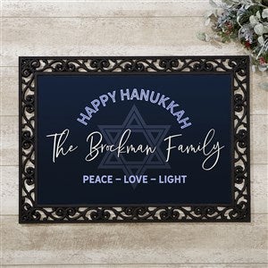 Happy Hanukkah Personalized Doormat - 18x27 - 25281-S