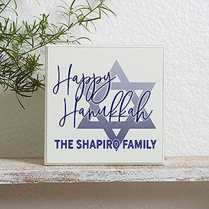 Happy Hanukkah Personalized Shelf Block - 25283
