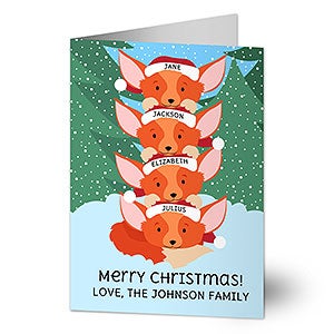 Fox Family Christmas Card - 25295