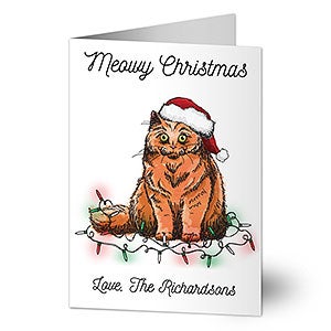Meowy Christmas Holiday Card - 25296