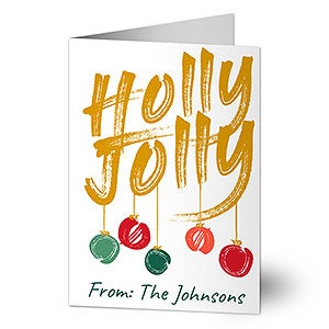 Holly Jolly Christmas Greeting Card - 25303