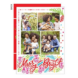 Merry & Bright Photo Christmas Card - 25310
