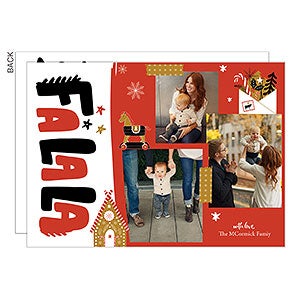 Festive Fa La La Photo Holiday Card - Premium - 25320-P