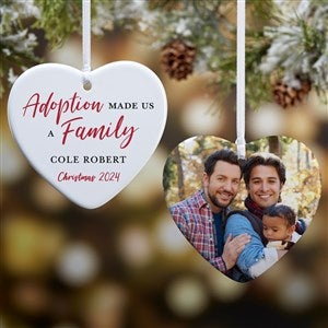 Adoption Made Us A Family Personalized Ornament - 2 Sided Glossy - 25328-2
