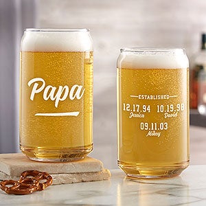 Established Custom Printed 16oz. Beer Can Glass - 25390-B