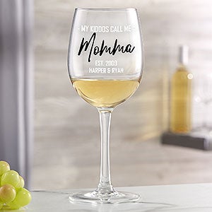 My Squad Calls Me Personalized 12oz White Wine Glass - 25409-WN