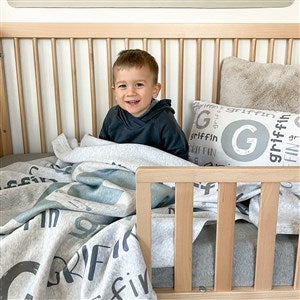 Name Initial Personalized Baby Blankets