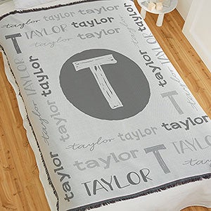 Youthful Name Personalized 56x60 Woven Baby Throw - 25420-A