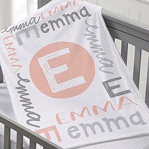 Youthful Name Personalized 30x40 Plush Fleece Baby Blanket - 25420-SF