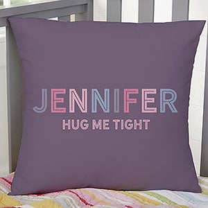 Girls Colorful Name Personalized 18 Throw Pillow - 25423-L