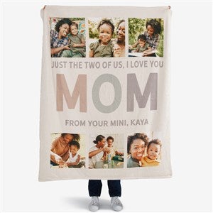 Glad Youre Our Mom Personalized 50x60 Plush Fleece Photo Blanket - 25442-F