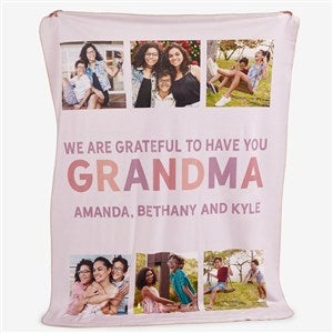 Glad Youre Our Mom Personalized 60x80 Sherpa Photo Blanket - 25442-SL