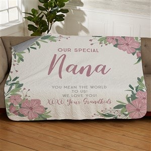 Floral Special Message Personalized 50x60 Quilted Blanket - 25444-Q