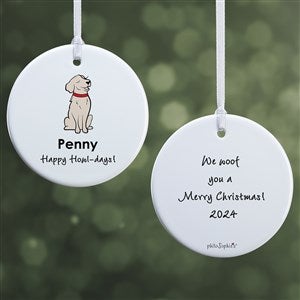 Golden Retriever philoSophies® Personalized Ornament 2.85 Glossy - 2 Sided - 25454-2