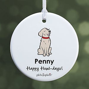 Golden Retriever philoSophies® Personalized Ornament 2.85 Glossy - 1 Sided - 25454-1