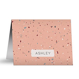 Terrazzo Personalized Note Cards - 25457