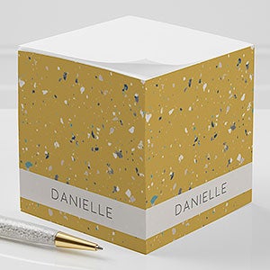 Terrazzo Personalized Paper Note Cube - 25461