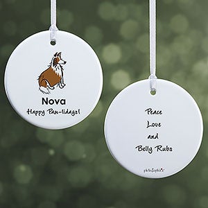 Collie philoSophies Personalized Ornament - 2 Sided Glossy - 25463-2
