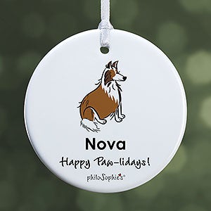 Collie philoSophies Personalized Ornament - 1 Sided Glossy - 25463-1