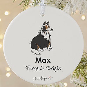 Collie philoSophies Personalized Ornament - 1 Sided Matte - 25463-1L
