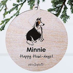 Collie philoSophies Personalized Ornament - 1 Sided Wood - 25463-1W