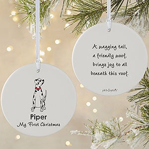 Dalmatian philoSophies® Personalized Ornament 3.75 Matte - 2 Sided - 25464-2L